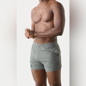 AWRY Varsity Shorts Grey Medium  NWT IN PACKAGE